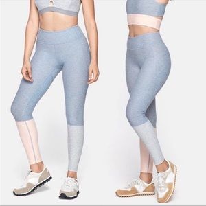 OUTDOOR VOICES LAKE/ROSE QUARTZ/DOVE 7/8 DIPPED LEGGINGS BRAND NEW WITH TAGS